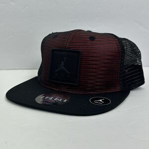 Nike Air Jordan Jump Man Trucker Hat Mesh Snap Back Red Black Cap Youth